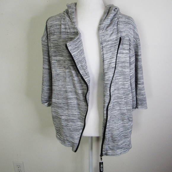 8IGHTH DSTRKT MARLED Gray/White Hoodie, Sweatshirt - Picture 4 of 7